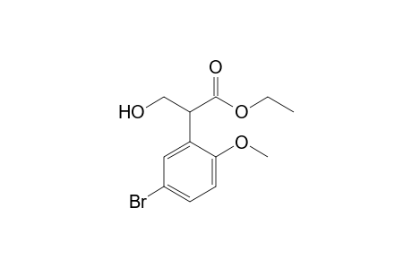 2-(5-bromo-2-methoxy-phenyl)-3-hydroxy-propionic acid ethyl ester
