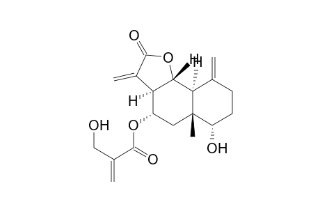 2-Propenoic acid, 2-(hydroxymethyl)-, dodecahydro-6-hydroxy-5a-methyl-3,9-bis(methylene)-2-oxonaphtho[1,2-b]furan-4-yl ester, [3aR-(3a.alpha.,4.alpha.,5a.beta.,6.alpha.,9a.alpha.,9b.beta.)]-