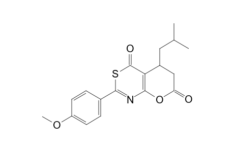 2-(4-Methoxyphenyl)-5-isobutyl-5,6-dihydro-4H,7H-pyrano[2,3-d][1,3]thiazine-4,7-dione