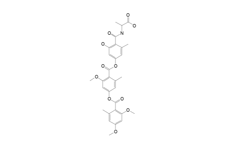 AMIDEPSINE-E;2-HYDROXY-4-[[2-METHOXY-4-[(2,4-DIMETHOXY-6-METHYLBENZOYL)-OXY]-6-METHYLBENZOIC-ACID-N-ALANINE-AMIDE