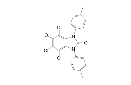 4,5,7-TRICHLORO-6-HYDROXY-1,3-DI-(4-METHYLPHENYL)-2,3-DIHYDRO-1H-BENZIMIDAZOL-2-ONE