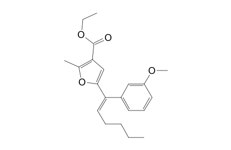 Ethyl (E)-5-(1-(3-methoxyphenyl)hex-1-en-1-yl)-2-methylfuran-3-carboxylate