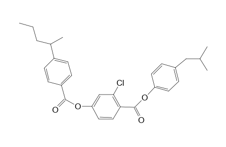 Benzoic acid, 2-chloro-4-[[4-(1-methylbutyl)benzoyl]oxy]-, 4-(2-methylpropyl)phenyl ester