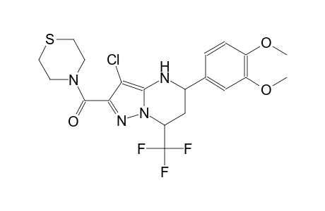3-chloro-5-(3,4-dimethoxyphenyl)-2-(4-thiomorpholinylcarbonyl)-7-(trifluoromethyl)-4,5,6,7-tetrahydropyrazolo[1,5-a]pyrimidine