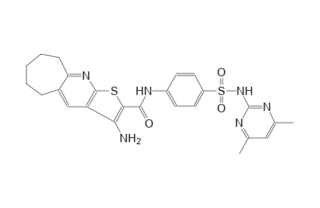 5H-cyclohepta[b]thieno[3,2-e]pyridine-2-carboxamide, 3-amino-N-[4-[[(4,6-dimethyl-2-pyrimidinyl)amino]sulfonyl]phenyl]-6,7,8,9-tetrahydro-