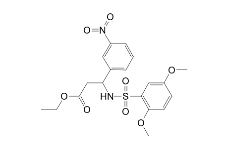 3-[(2,5-dimethoxyphenyl)sulfonylamino]-3-(3-nitrophenyl)propanoic acid ethyl ester