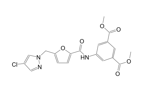 dimethyl 5-({5-[(4-chloro-1H-pyrazol-1-yl)methyl]-2-furoyl}amino)isophthalate