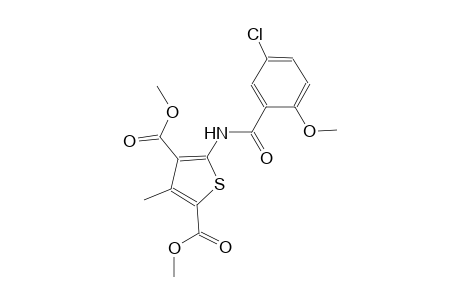 dimethyl 5-[(5-chloro-2-methoxybenzoyl)amino]-3-methyl-2,4-thiophenedicarboxylate