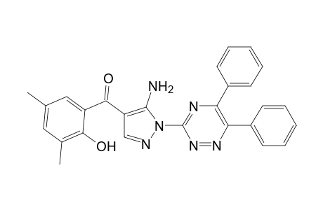5-Amino-1-(5,6-diphenyl-1,2,4-triazin-3-yl)-4-(2-hydroxy-3,5-dimethylbenzoyl)-1H-pyrazole