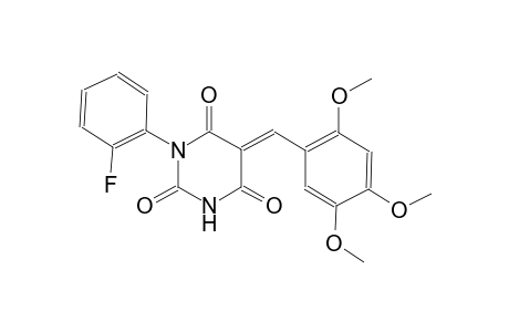 (5E)-1-(2-fluorophenyl)-5-(2,4,5-trimethoxybenzylidene)-2,4,6(1H,3H,5H)-pyrimidinetrione