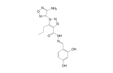 1-(4-amino-1,2,5-oxadiazol-3-yl)-N'-[(E)-(2,4-dihydroxyphenyl)methylidene]-5-propyl-1H-1,2,3-triazole-4-carbohydrazide