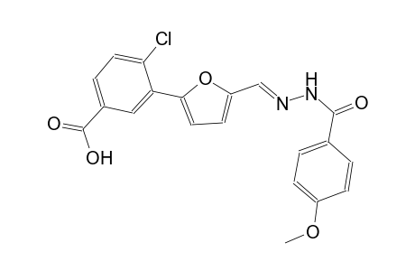 4-chloro-3-(5-{(E)-[(4-methoxybenzoyl)hydrazono]methyl}-2-furyl)benzoic acid