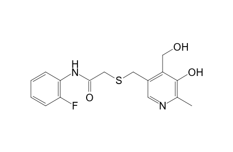 2'-fluoro-2-{{[5-hydroxy-4-(hydroxymethyl)-6-methyl-3-pyridyl]methyl}thio}acetanilide