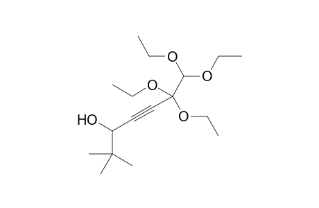 6,6,7,7-Tetraethoxy-2,2-dimethylhept-4-yn-3-ol