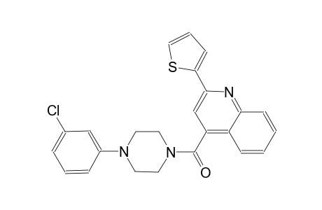 4-{[4-(3-chlorophenyl)-1-piperazinyl]carbonyl}-2-(2-thienyl)quinoline