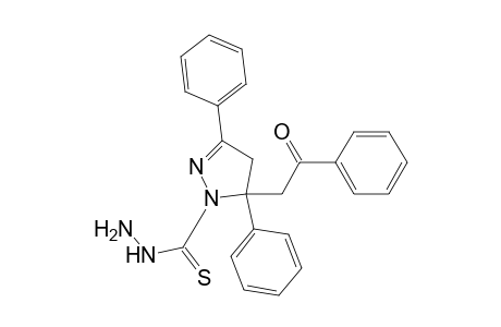 1H-Pyrazole-1-carbothioic acid, 4,5-dihydro-5-(2-oxo-2-phenylethyl)-3,5-diphenyl-, hydrazide