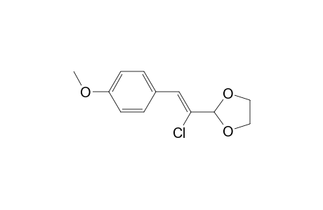 2-[1-Chloro-2-(4-methoxyphenyl)vinyl]-1,3-dioxolane