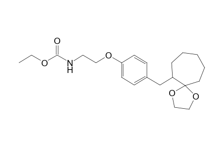Ethyl N-{2-[4'-(2",2"-(ethylenedioxy)cyclohept-1"-ylmethyl)phenoxy]ethyl]carbamate