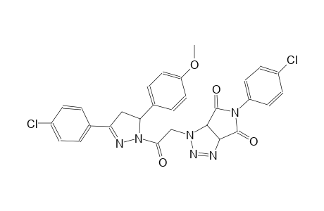 5-(4-chlorophenyl)-1-{2-[3-(4-chlorophenyl)-5-(4-methoxyphenyl)-4,5-dihydro-1H-pyrazol-1-yl]-2-oxoethyl}-3a,6a-dihydropyrrolo[3,4-d][1,2,3]triazole-