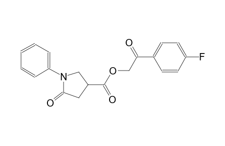 2-(4-fluorophenyl)-2-oxoethyl 5-oxo-1-phenyl-3-pyrrolidinecarboxylate