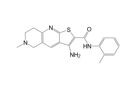 thieno[2,3-b]1,6-naphthyridine-2-carboxamide, 3-amino-5,6,7,8-tetrahydro-6-methyl-N-(2-methylphenyl)-