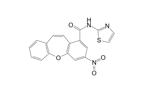 Dibenzo[b,f]oxepin-1-carboxamide, 3-nitro-N-(2-thiazolyl)-