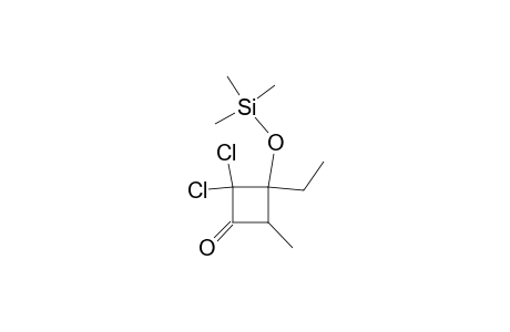Cyclobutanone, 2,2-dichloro-3-ethyl-4-methyl-3-[(trimethylsilyl)oxy]-, cis-