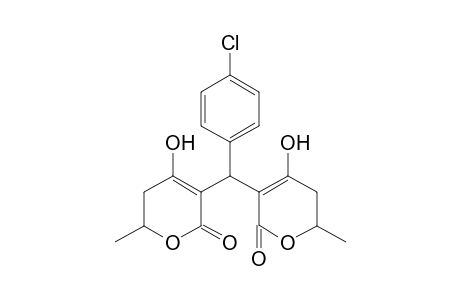 bis(5',6'-Dihydro-4'-hydroxy-6'-methyl-2'-oxo-2H-pyran-3'-yl)[(pchloro-phenyl)methane]