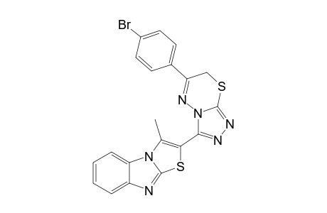 3-Methyl-2-[6-(4-bromophenyl)-7H-1,2,4-triazolo[3,4-b]-1,3,4-thiadiazin-3-yl]thiazolo[3,2-a]benzimidazole