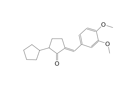 (E)-3-(3,4-dimethoxybenzylidene)-[1,1'-bi(cyclopentan)]-2-one