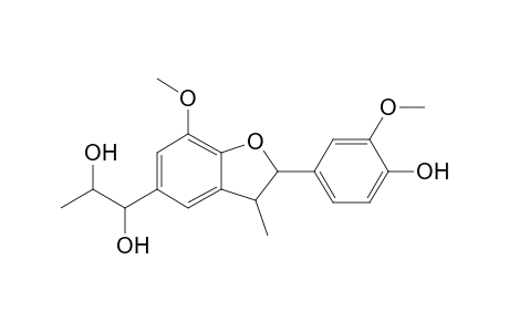 7-Methoxy-3-methyl-2-(4-hydroxy-3-methoxyphenyl)-5-(1,2-dihydroxypropyl)benzofuran