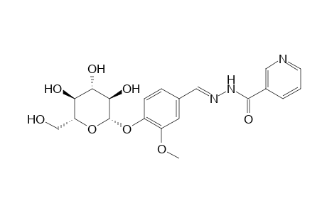 (-)-nicotinic acid, [4-(beta-D-glucopyranosyloxy)-3-methoxybenzylidene]hydrazide
