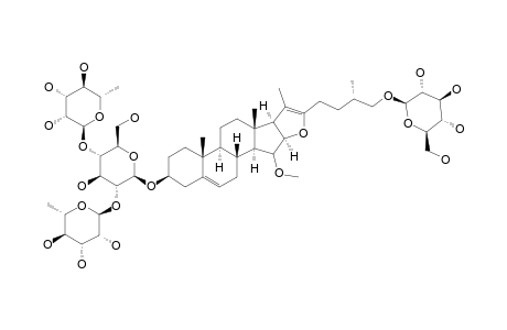 #2;15-METHOXY-PSEUDOPROTODIOSCIN;(25R)-26-O-BETA-D-GLUCOPYRANOSYL-5,20-DIENE-15-METHOXY-3-BETA,26-DIHYDROXY-FUROST-3-O-[ALPHA-L-RHAMNOPYRANOSYL-(1->2)]-