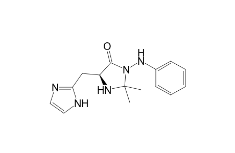 (S)-2,2-Dimethyl-3-(phenylamino)-5-(imidazolylmethyl)imidazolidin-4-one