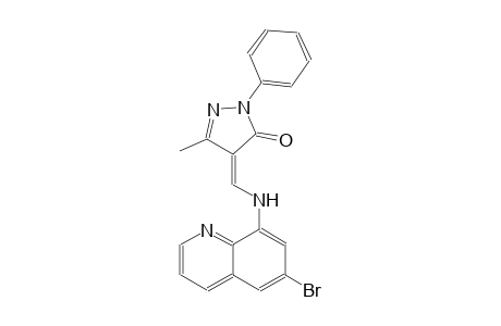 (4Z)-4-{[(6-bromo-8-quinolinyl)amino]methylene}-5-methyl-2-phenyl-2,4-dihydro-3H-pyrazol-3-one