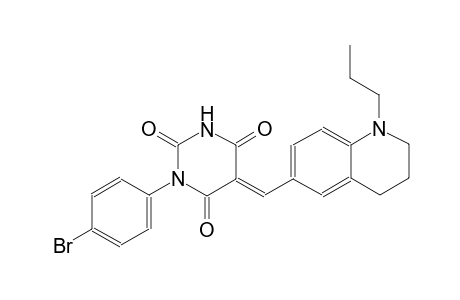 (5E)-1-(4-bromophenyl)-5-[(1-propyl-1,2,3,4-tetrahydro-6-quinolinyl)methylene]-2,4,6(1H,3H,5H)-pyrimidinetrione