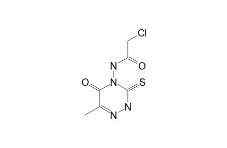 6-METHYL-4-(N-CHLOROACETAMIDO)-3(2H)-THIOXO-5(4H)-OXO-1,2,4-TRIAZINE