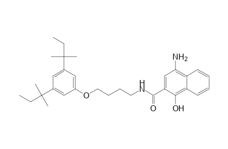 2-Naphthalenecarboxamide, 4-amino-N-[4-[3,5-bis(1,1-dimethylpropyl)phenoxy]butyl]-1-hydroxy-