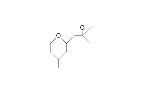 2-(2-Chloro-2-methyl-propyl)-trans-4-methyl-tetrahydropyran