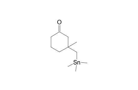 3-[(Trimethylstannyl)methyl]-3-methylcyclohexanone