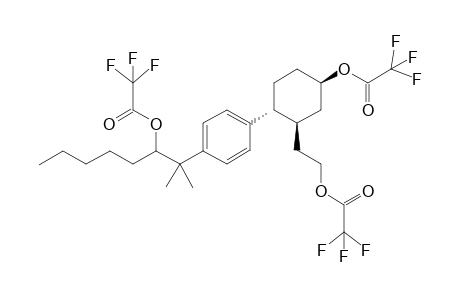 (-)-cis-3-[2-(trifluoroacetoxy)-4-(1,1-dimethyl-heptylphenyl]-trans-4-(2-trifluoroacetoxyethyl)trifluoroacetoxycyclohexane]