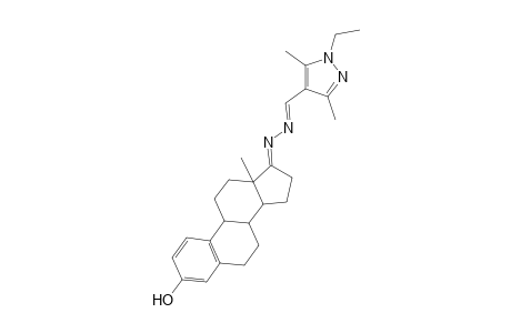 (17E)-17-[(E)-(1-ethyl-3,5-dimethyl-4-pyrazolyl)methylidenehydrazinylidene]-13-methyl-7,8,9,11,12,14,15,16-octahydro-6H-cyclopenta[a]phenanthren-3-ol