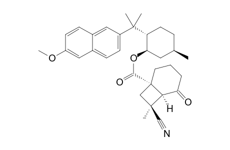 (1S,6S,7S)-(1R,2S,5R)-2-(2-(6-methoxy-naphthalen-2-yl)propan-2-yl)-5-methylcyclohexyl-7-cyano-7-methyl-5-oxobicyclo[4.2.0]octane-1-carboxylate