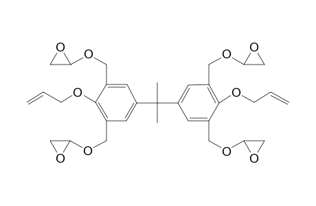 Epoxyether based on 3,5,3',5'-tetrahydroxymethylbisphenol a diallylether and glycidol