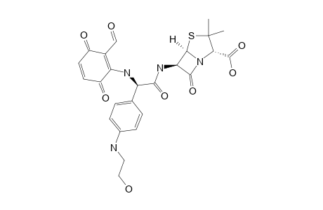 6-[2-[2-(2-HYDROXYETHYLCARBAMOYL)-3,6-DIOXOCYCLOHEXA-1,4-DIENYLAMINO]-2-PHENYL-ACETYLAMINO]-PENICILLANIC-ACID