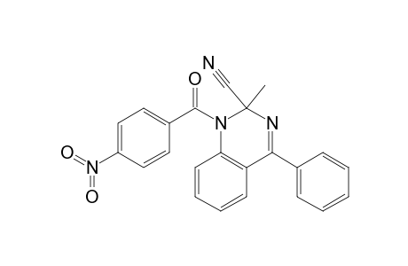 2-Quinazolinecarbonitrile, 1,2-dihydro-2-methyl-1-(4-nitrobenzoyl)-4-phenyl-