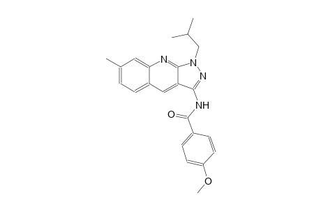 N-(1-isobutyl-7-methyl-1H-pyrazolo[3,4-b]quinolin-3-yl)-4-methoxybenzamide