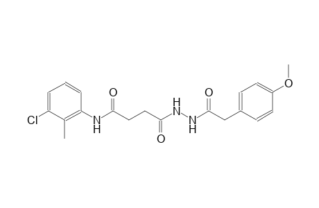 N-(3-chloro-2-methylphenyl)-4-{2-[(4-methoxyphenyl)acetyl]hydrazino}-4-oxobutanamide