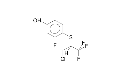 4-(1-TRIFLUOROMETHYL-2-CHLOROETHYLTHIO)-3-FLUOROPHENOL