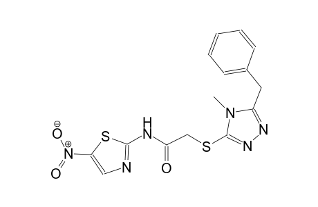acetamide, 2-[[4-methyl-5-(phenylmethyl)-4H-1,2,4-triazol-3-yl]thio]-N-(5-nitro-2-thiazolyl)-